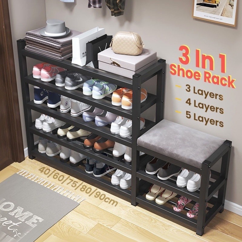 Shoe Rack With Seat Shoe Rack Cabinet Shoe Rack Shoe Metal Shoe Rack Shoe Stool Multi Layer Shoe Shelf Seat Bench Door Shoe Rack Shopee Singapore
