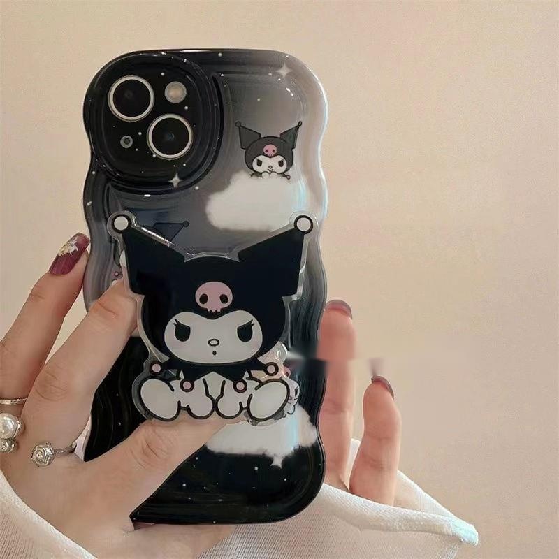 Starry Sky Kuromi Wave Pattern Design Phone Case Compatible With