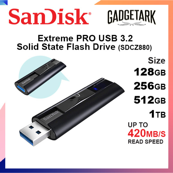 SanDisk Extreme PRO® USB 3.2 Solid State Flash Drive (128 GB - 1 TB)