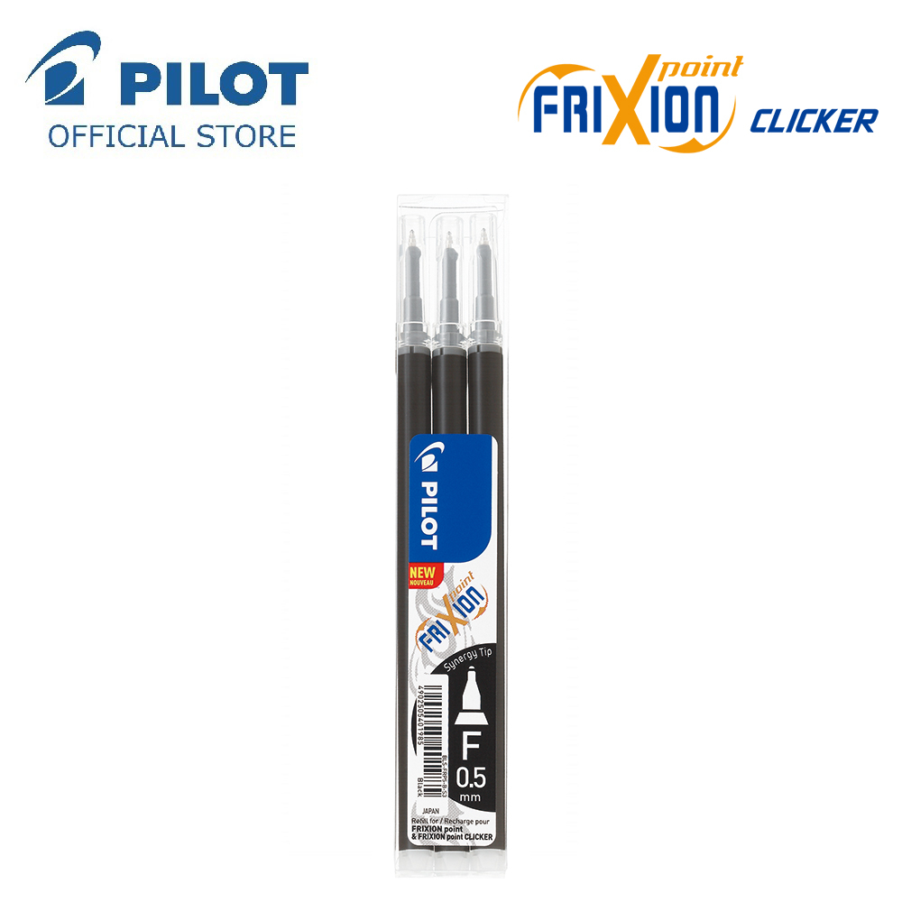 3 Recharges Stylo FriXion Pilot 0.5 Noir Pilot