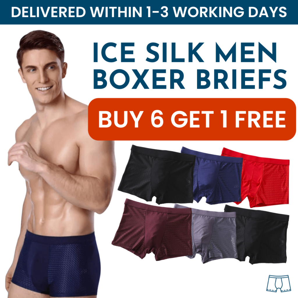 Buy 6 Free 1] Ice Silk Men Boxer Briefs Underwear | Premium Male Boxer  Shorts | Soft Breathable Cooling Man Underpants | Shopee Singapore