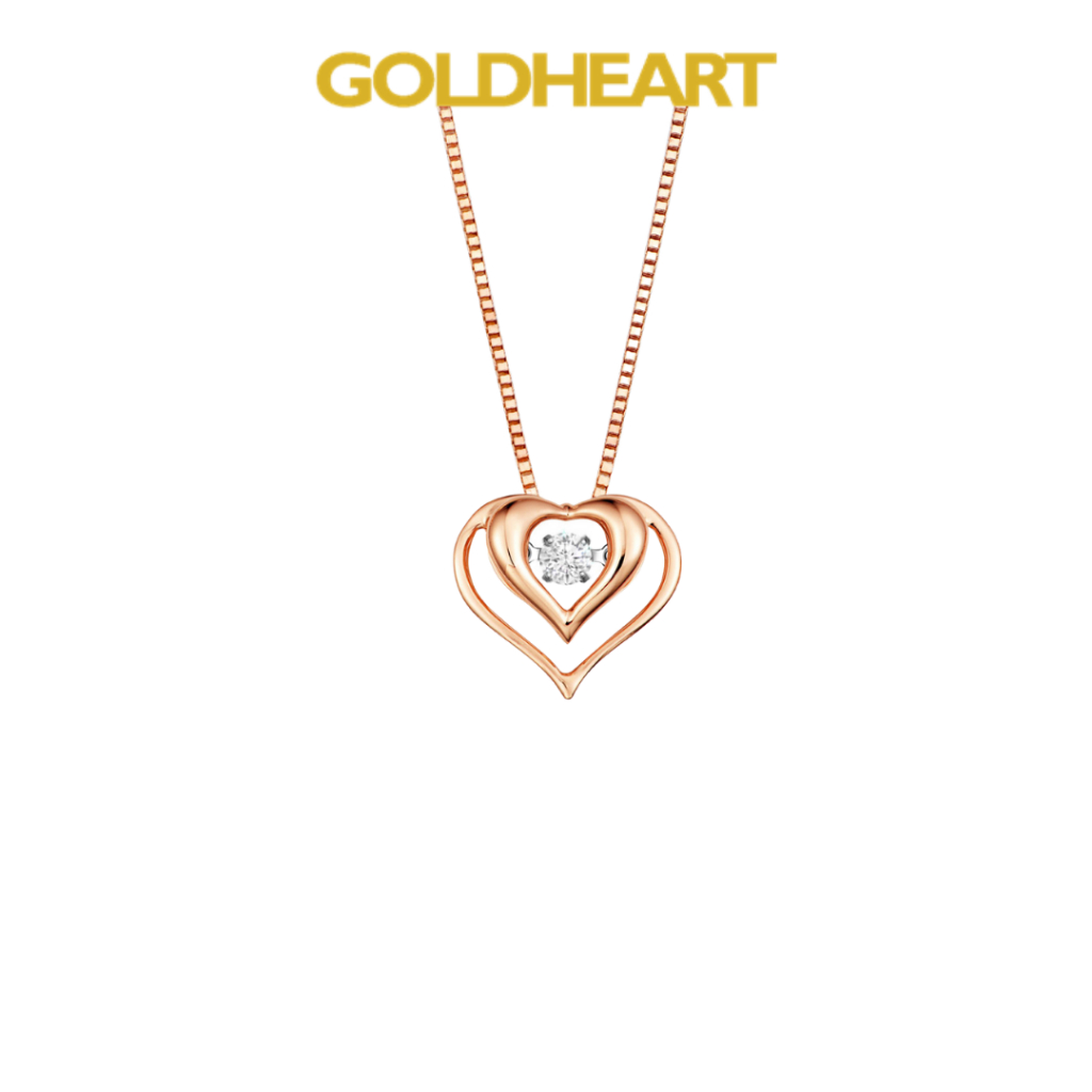 Gold hot sale heart diamond