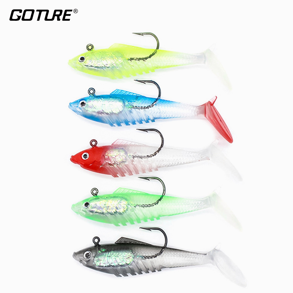 Goture Lead Fish 8cm11.5g/10cm19.5g Six-color Optional Musta Fishhook Lead Fish  Bionic Lure Bait