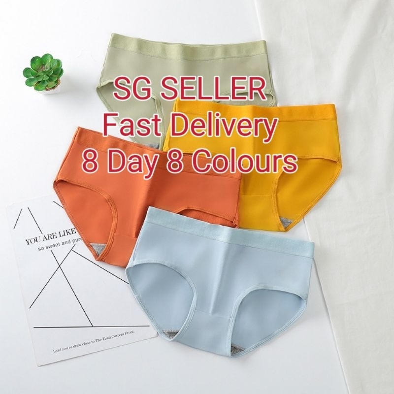 SG Seller] FW2 Breathable Underwear Women Panties Middle Waist