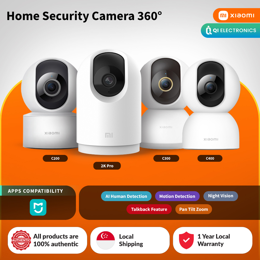 Xiaomi Mi Home Security Camera 360° C200 / C300 / C400 / 2K PRO