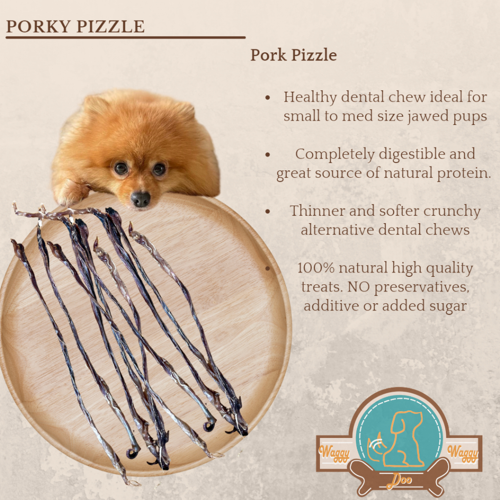 Pork pizzle for store dogs