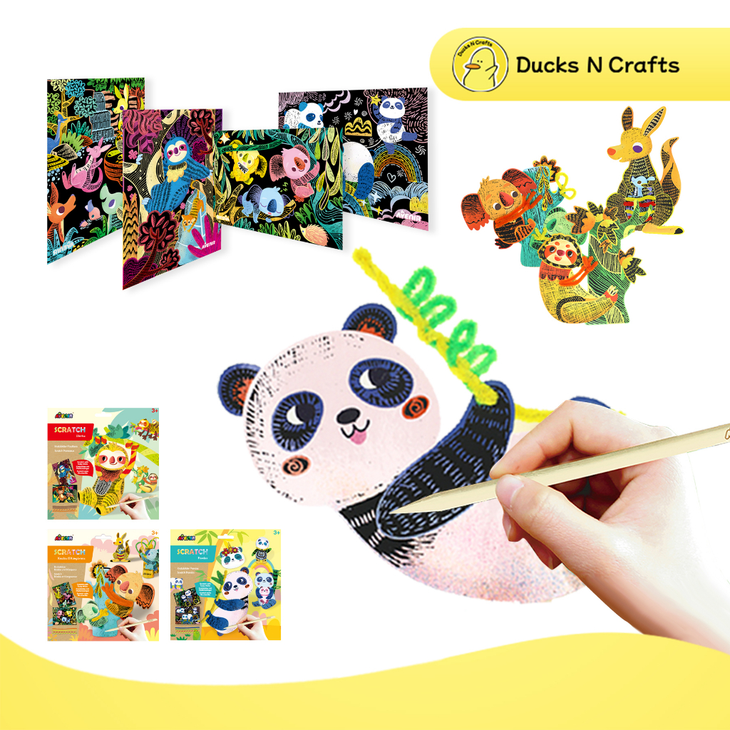 Avenir Scratch Fuzzy Sticks Pandas