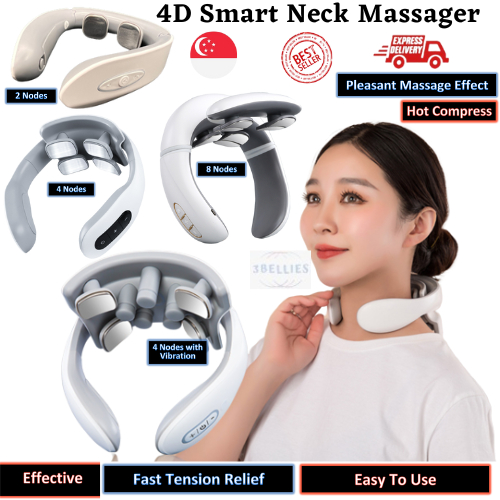 4d Smart Electric Neck Massager Wireless Heat Cervical Vertebra