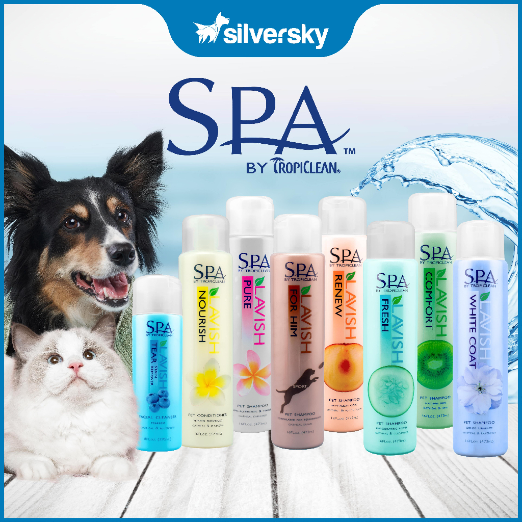 TropiClean SPA Shampoo Conditioner Tear Stain Remover For Dogs