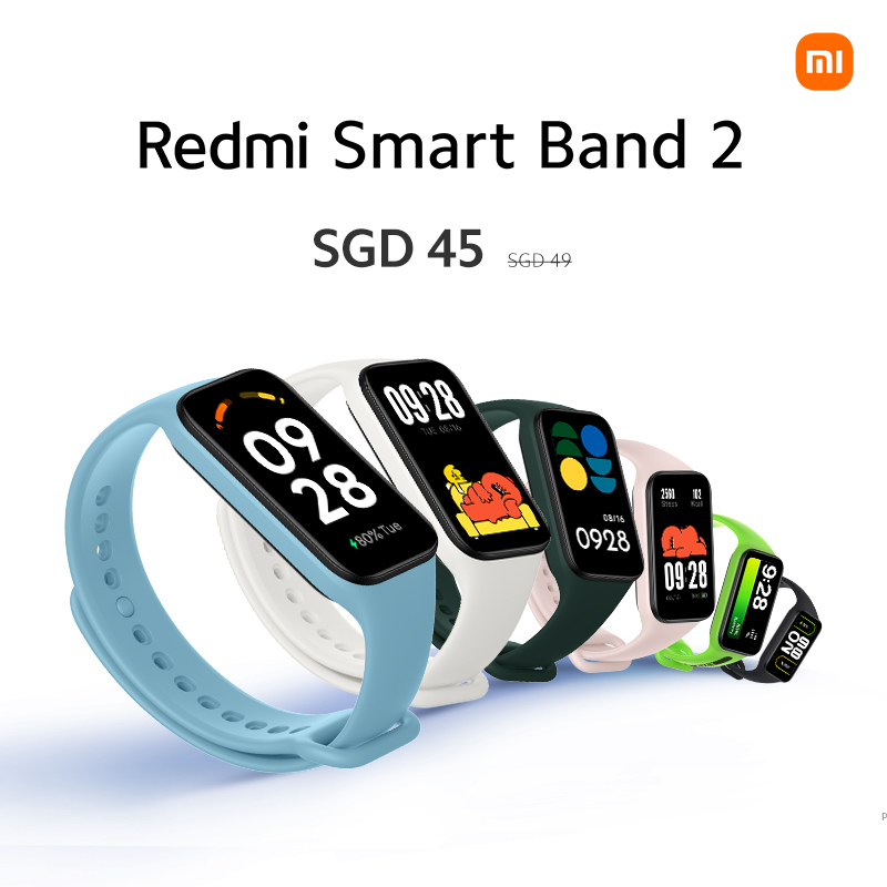 Redmi Smart Band 2 Global Version 6 months Warranty 5ATM water resistance vibrant ultra slim body