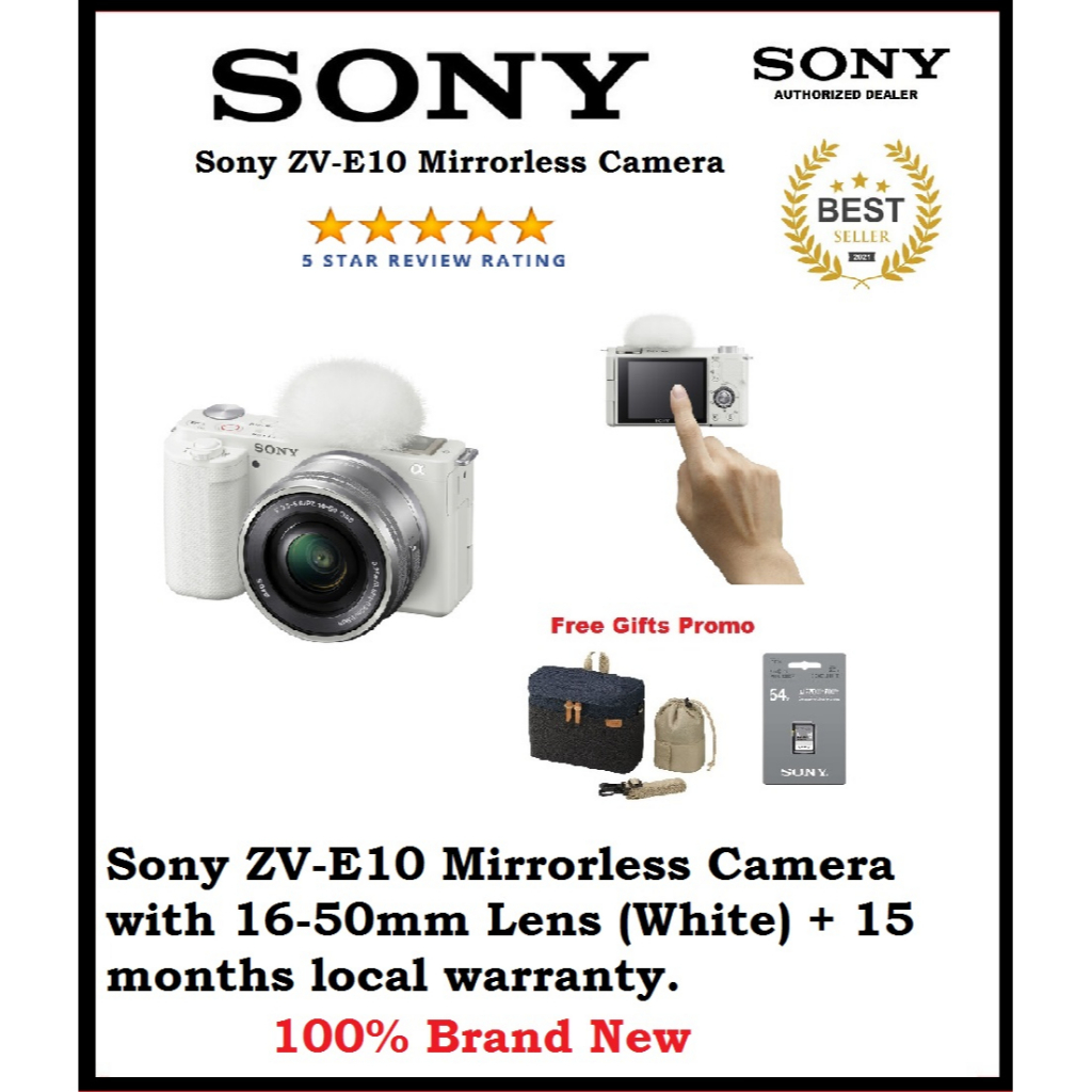 Buy Digital Mirrorless Camera Sony ZV-E10 with 16-50mm Lens White