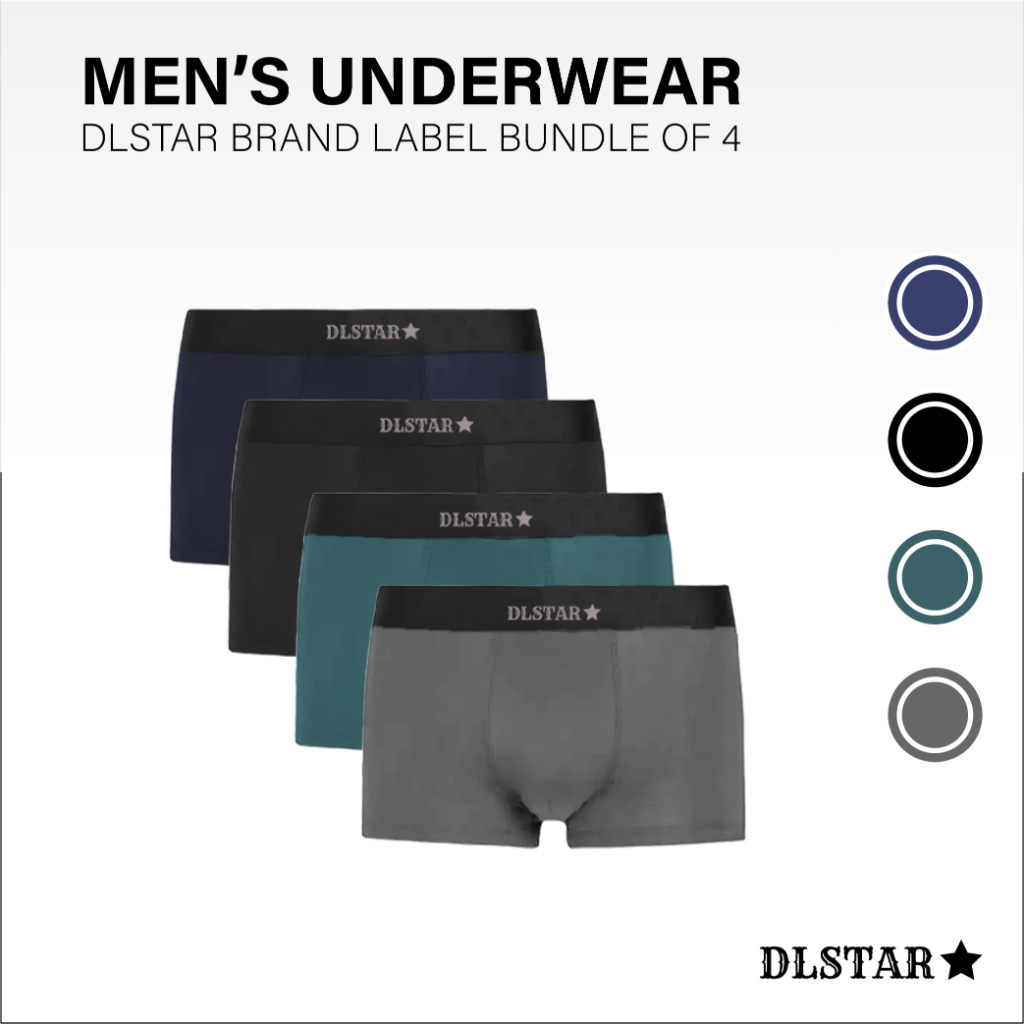 BUNDLE OF 4] DLSTAR Men Silk Soft Boxer Underwear – DLSTAROFFICIAL