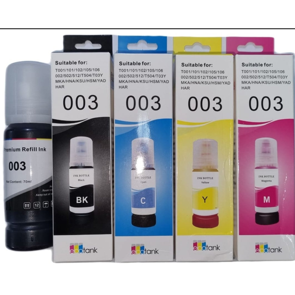 Epson 003 refill ink Compatible for Epson L3110/L3210/L3116/ L3150