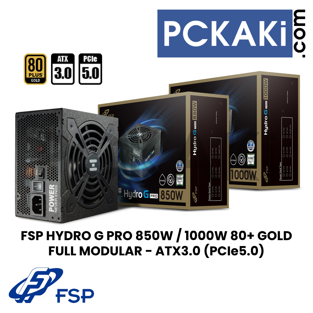 FSP HYDRO G PRO 850W / 1000W ATX3.0 PCIe5.0 READY GOLD 80+ FULLY