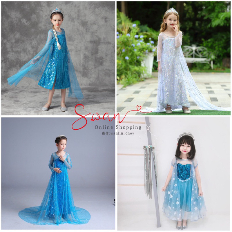 Ready Stock] Elsa Frozen Dress - Elsa Dress -Costume Kids - Cosplay |  Shopee Singapore