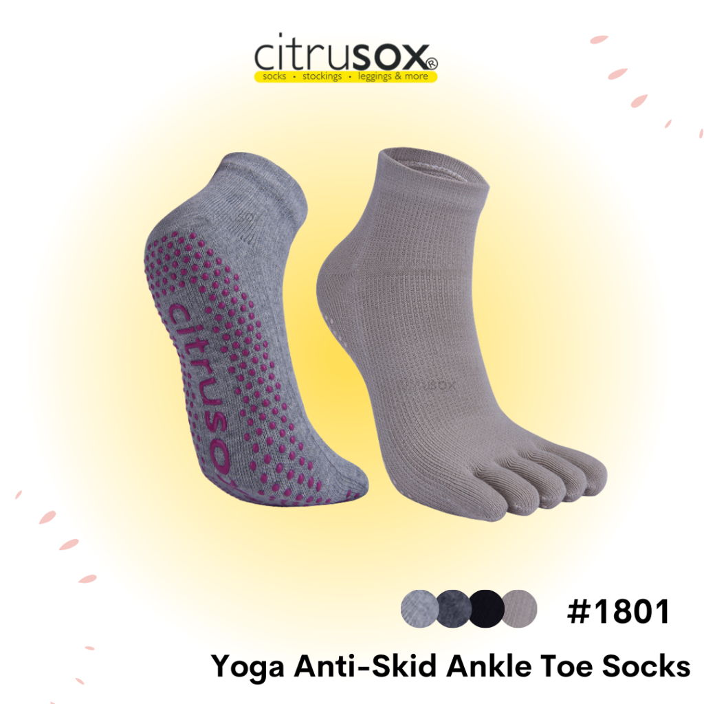 toesox Low Rise Full Toe Grip Socks – Non-Slip Pilates Socks for Women and  Men, Barre & Yoga Toe Socks, Anti Skid Ankle Socks