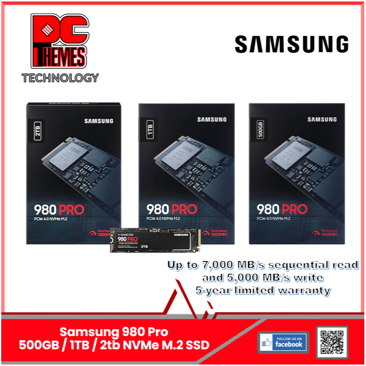 Samsung SSD M2 Nvme M.2 2280 Pcie 4.0 X4 980 Pro 500gb 250gb