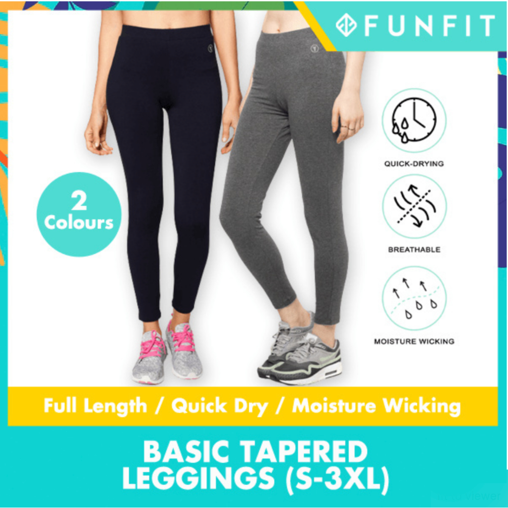 Cotton Capri Leggings (Grey), FUNFIT