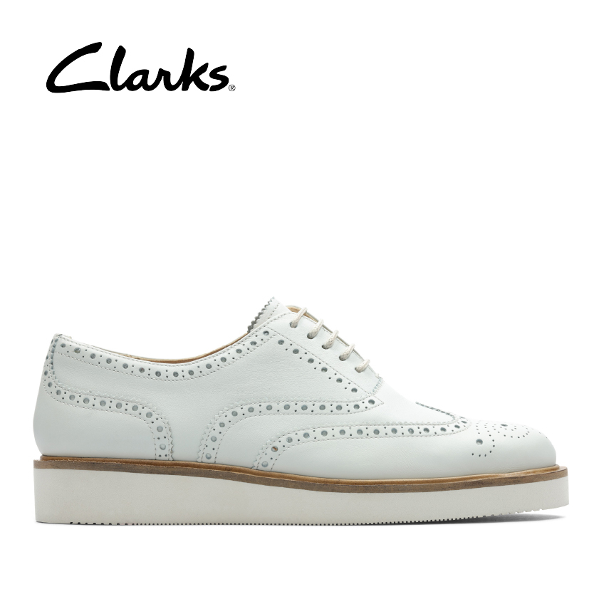 Clarks navy brogues outlet womens