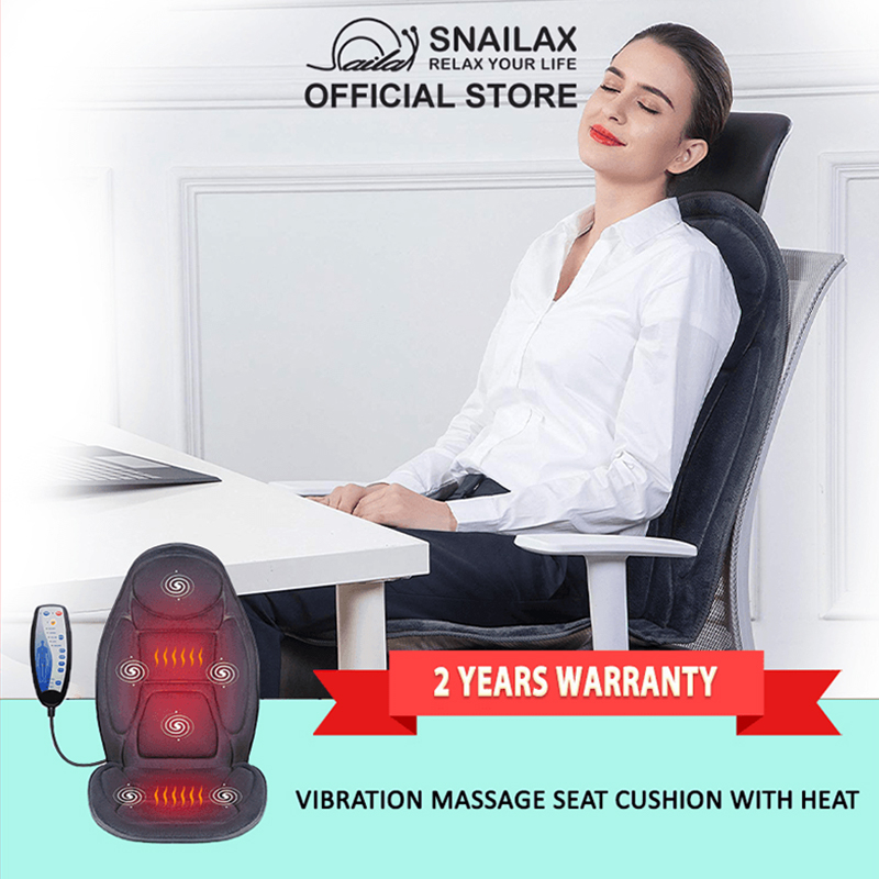 Snailax 6 Motor Vibrating Seat Cushion with Heat & Vibration Massager