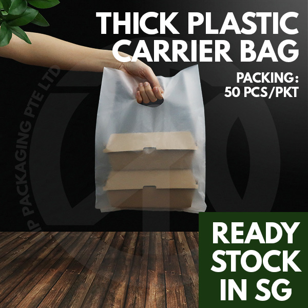 Thick plastic shopping discount bags