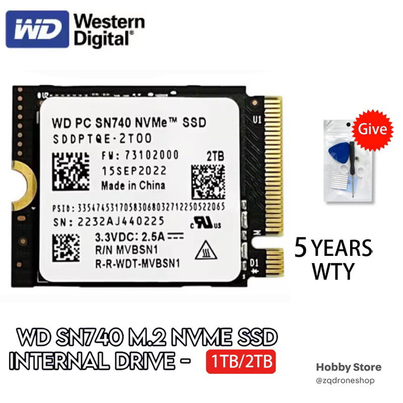 WD SN740 2TB SSD 2230 steamdeck ROG Ally