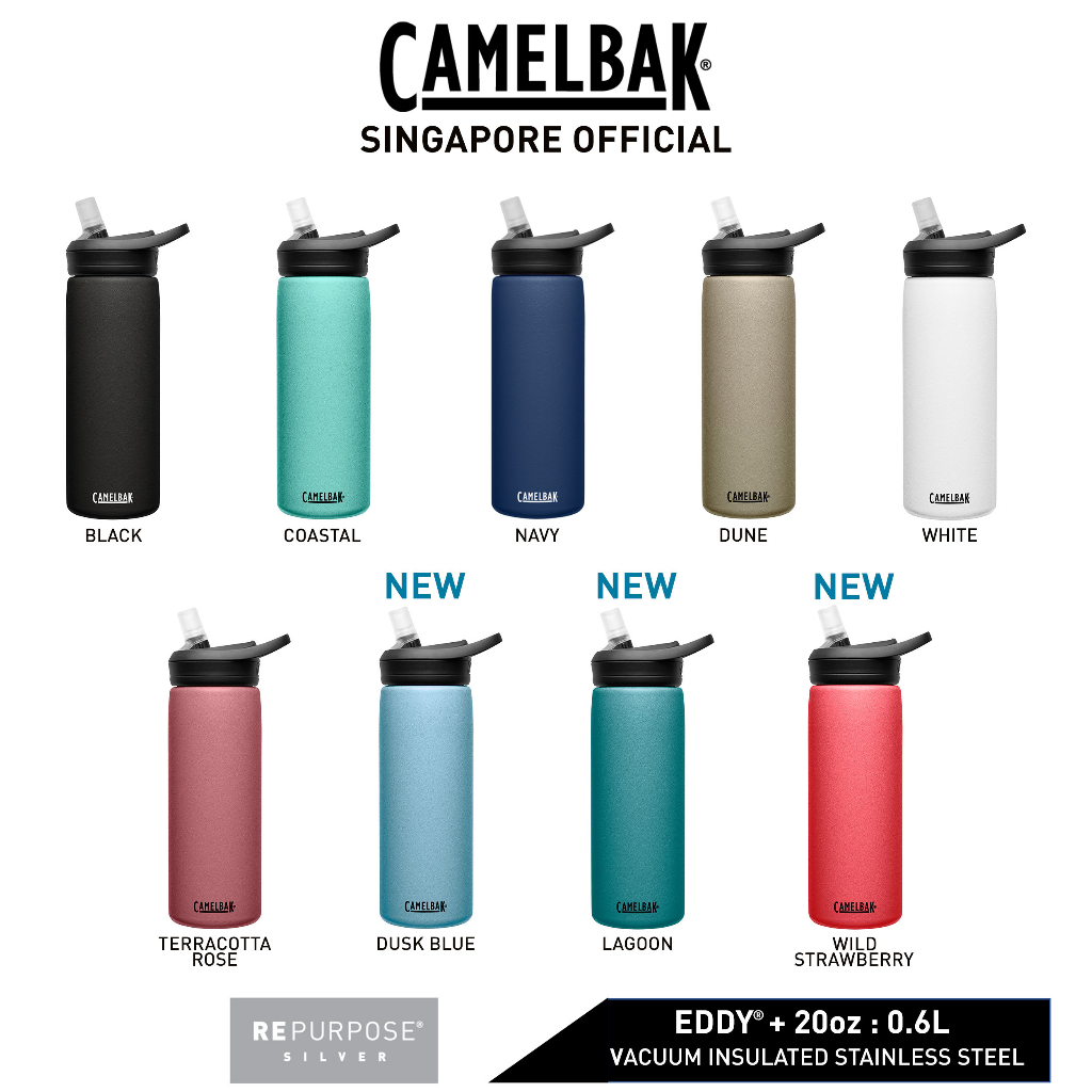 CamelBak Fit Cap Stainless Steel 32 oz. Water Bottle, Dusk Blue