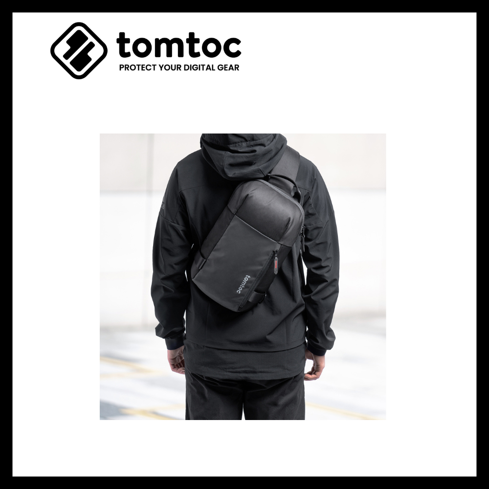 tomtoc CroxBody EDC Sling Bag 11 inch Black Shopee Singapore