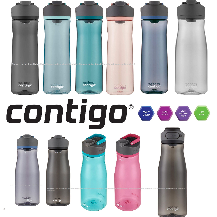 Contigo Cortland 2.0 Plastic Water Bottle with AUTOSEAL Lid 2-Pack