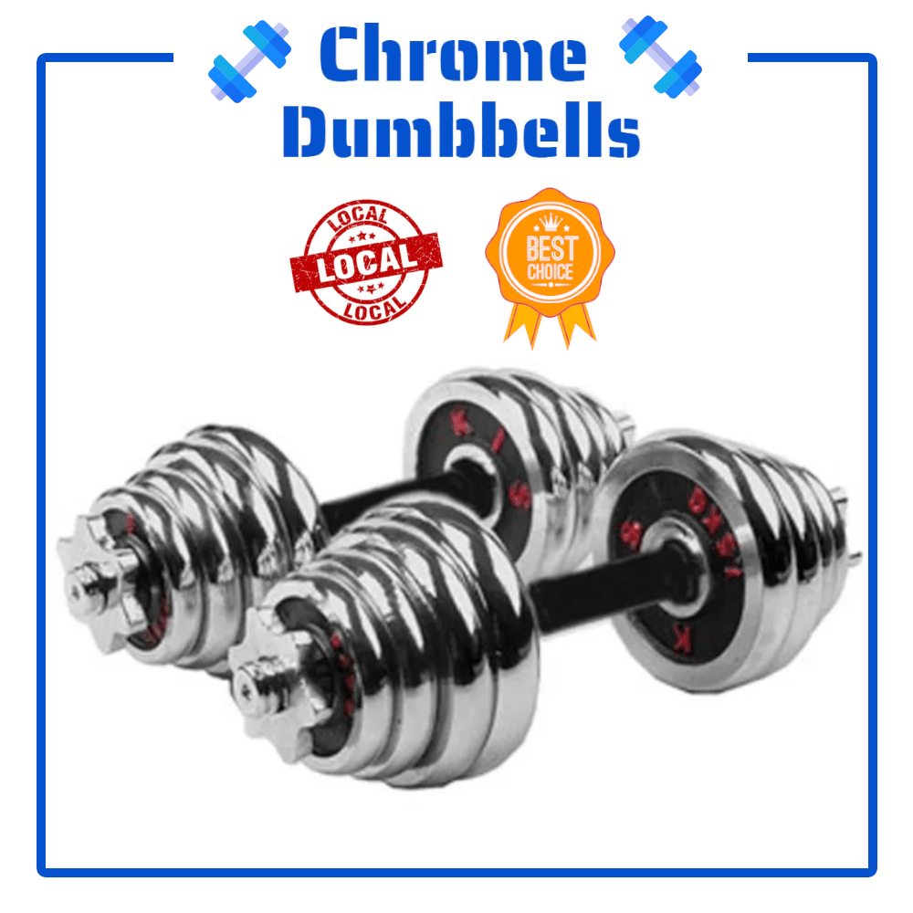 Chrome 2024 dumbbell set