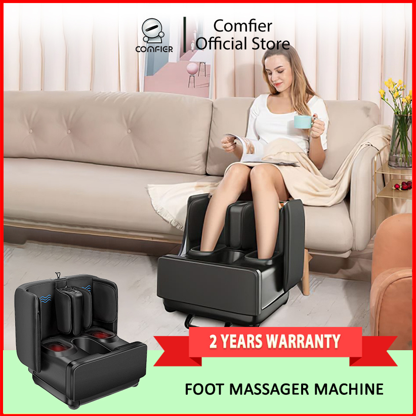 Comfier 2 in 1 Foot Massager Machine & Ottoman Foot Rest, Kneading Shiatsu  Foot and Calf Massag Vibration, Compression Massagers - AliExpress