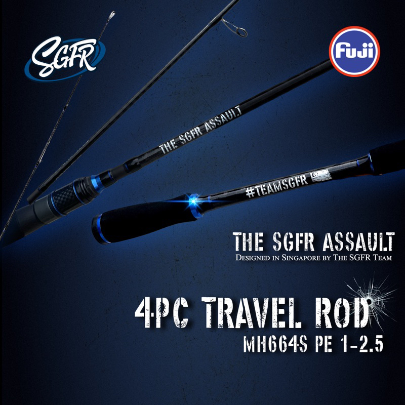 The SGFR Assault, 4pc Travel Fishing Rod, MH664S