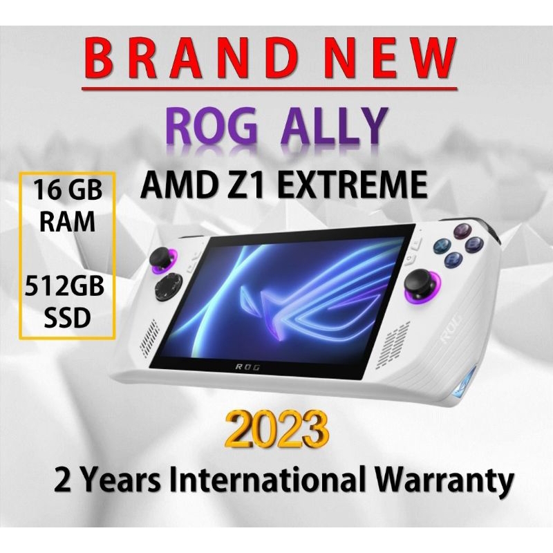 Asus ROG Ally (2023) RC71L Ryzen Z1 Extreme Handheld Game Player Game  Console 7 Inch 120Hz IPS Retro Video Games For windows 11