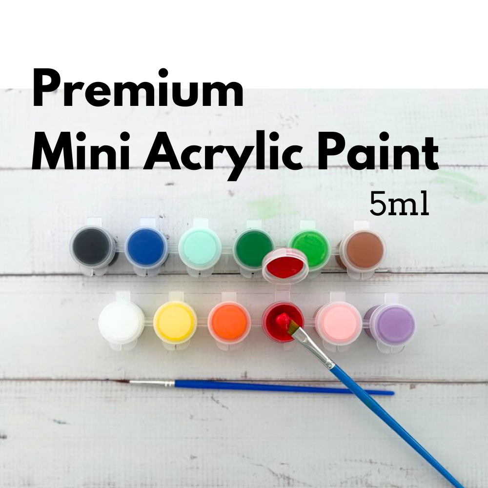 SG] DitaDot Premium Mini Acrylic Paint 12 Colours DIY