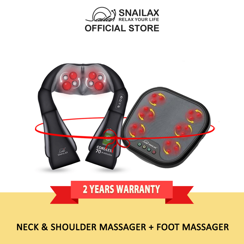 Snailax SL-632NC Shiatsu Neck, Shoulder & Back Massager with Heat