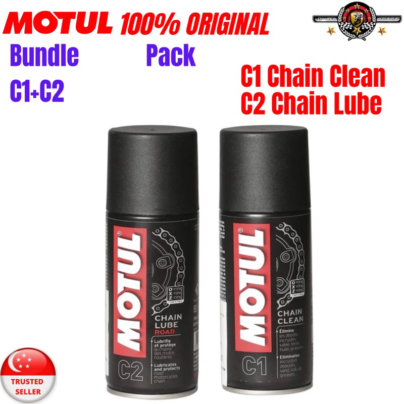 Motul Chain Clean C1 Chain Lube C2 150ml Bundle Pack Shopee