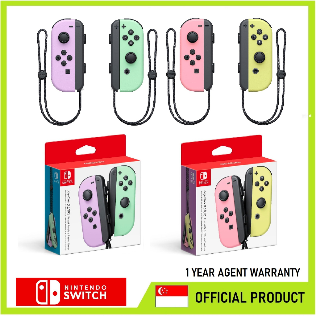 Shopee Nintendo | Warranty] Pastel Singapore Joy-Con 1 Switch Year Controllers Wireless