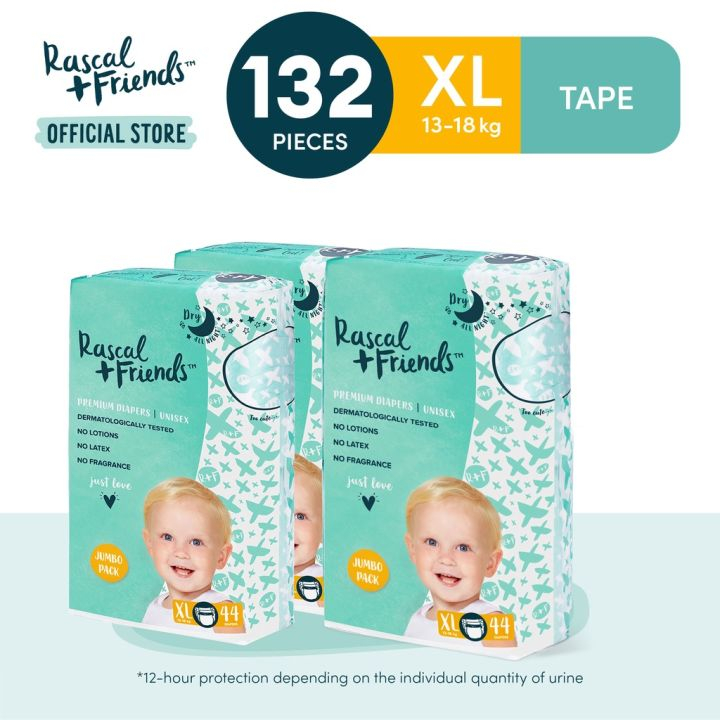 Rascal + Friends Tape Diapers XL/S/Newborn/M/L - Case/ Pants XXL/XL/M/L -  Case/ Cocomelon Tape - XL/L