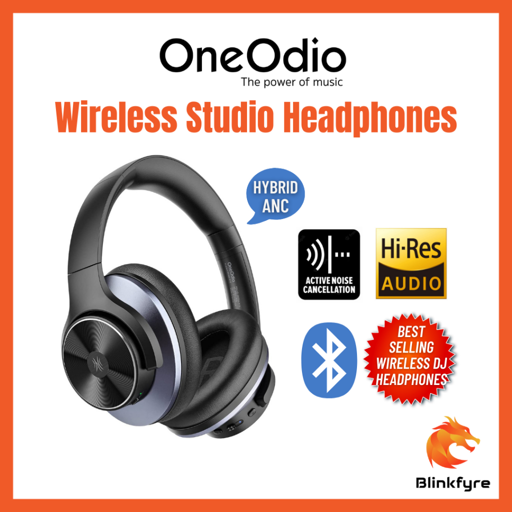 OneOdio Wireless Over Ear Headphones with Mic Bluetooth & Wired Mode for PC  Cell Phones Laptop, 72 Hours Playtime-A70 Gray