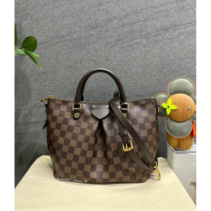 Louis Vuitton Brown, Pattern Print Damier Ebene Siena PM