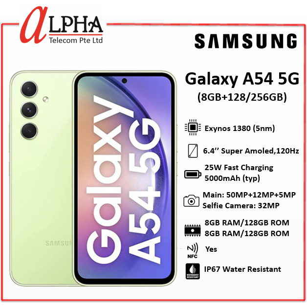 Samsung Galaxy A54 5g Smartphone 8gb 256gb Exynos 1380 6.4 Super, samsung  samsung a54 