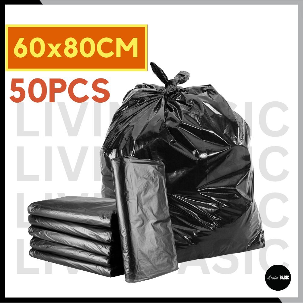 Large black rubbish best sale bags