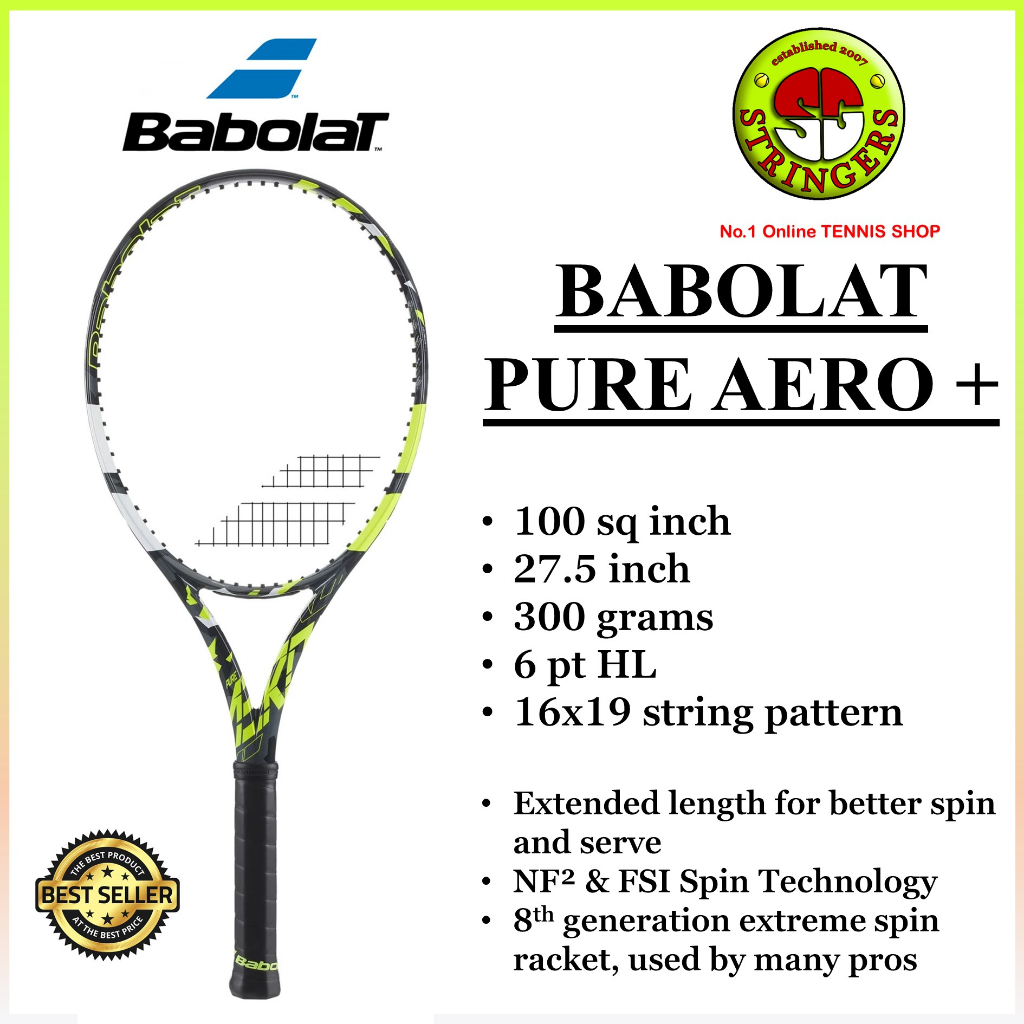 Babolat Pure Aero PLUS Tennis Racket Shopee Singapore