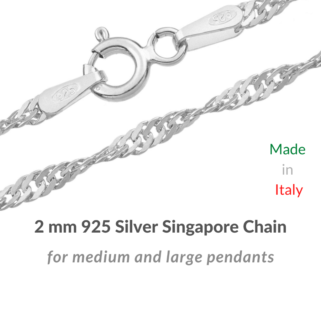 White deals silver chain