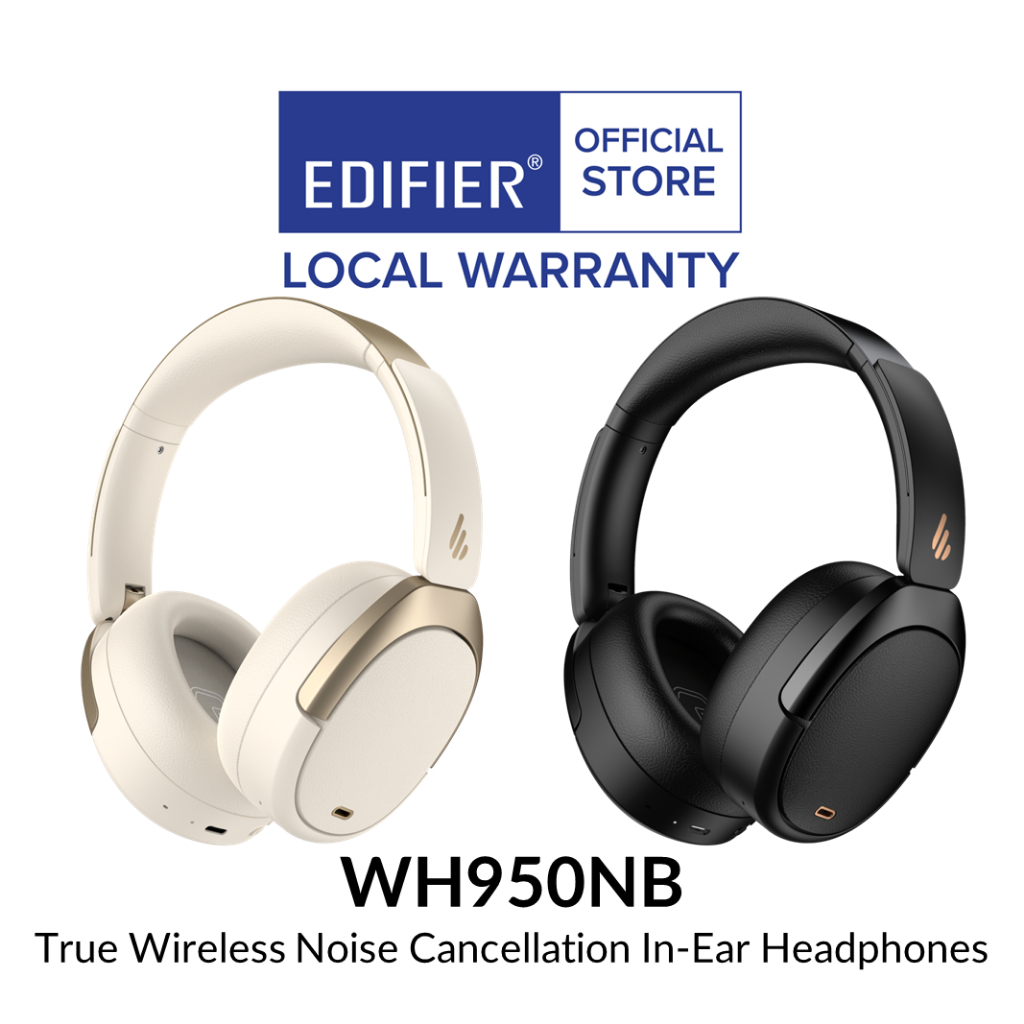 Buy the Edifier WH950NB Wireless Over-Ear Noise-Cancelling Headphones -  Black ( WH950NB Black ) online 