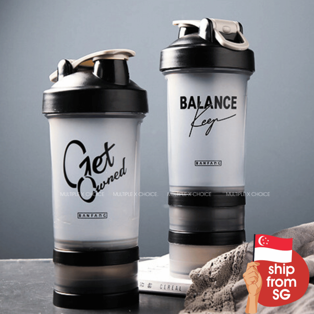 Gym Shaker Bottle with 1 Compartment (500ml)