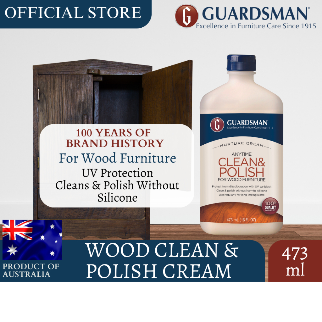 Guardsman Clean & Polish, Anytime, for Wood Furniture, Nurture Cream - 16 fl oz