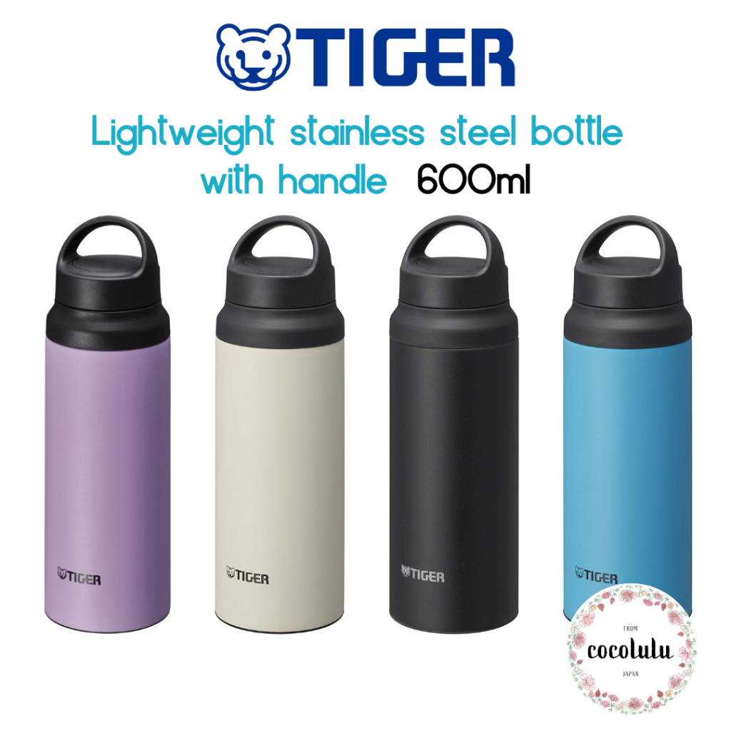 Tiger water bottle 600ml Lightweight stainless steel bottle Arctic