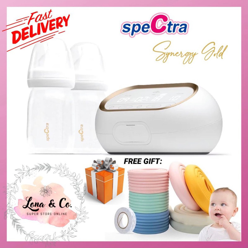 Spectra Dual Compact Portable Electric Breast Pump Dual Breast Pump Set +  Gift