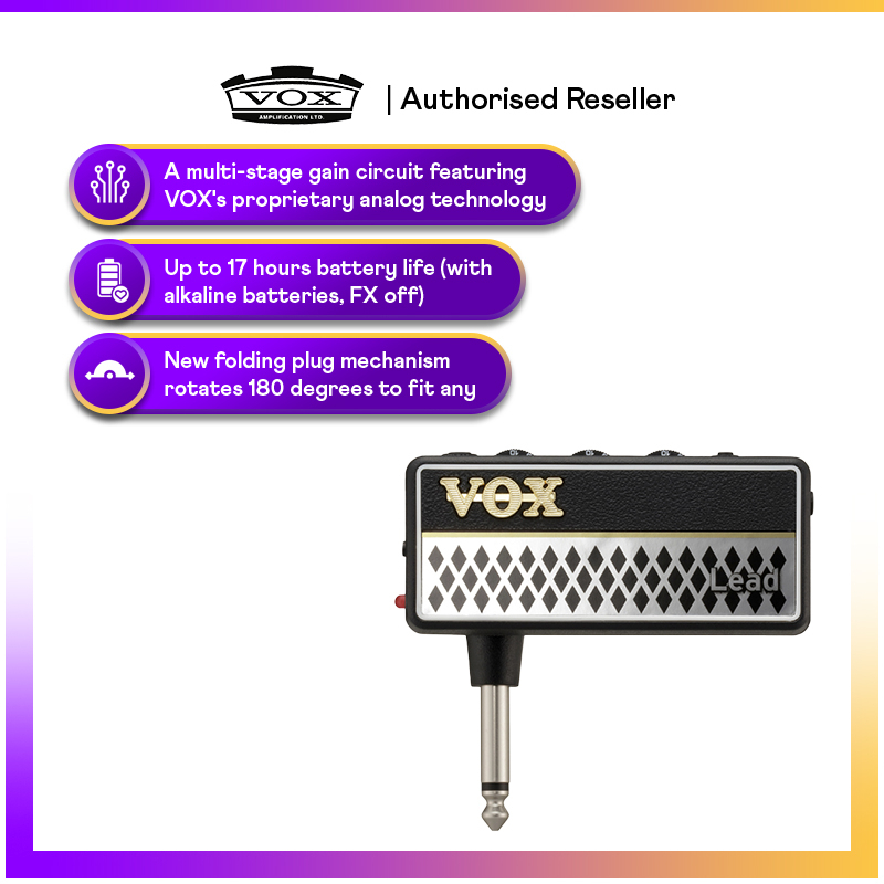 Vox amPlug 2 Lead Headphone Guitar Amp | Shopee Singapore